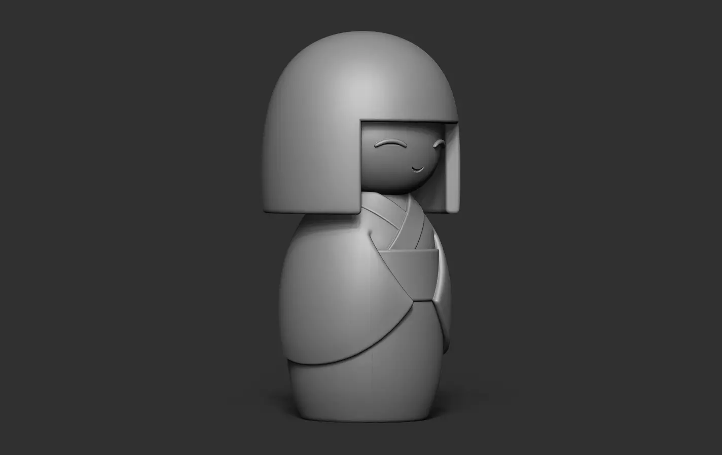 Kokeshi 3D print model_17
