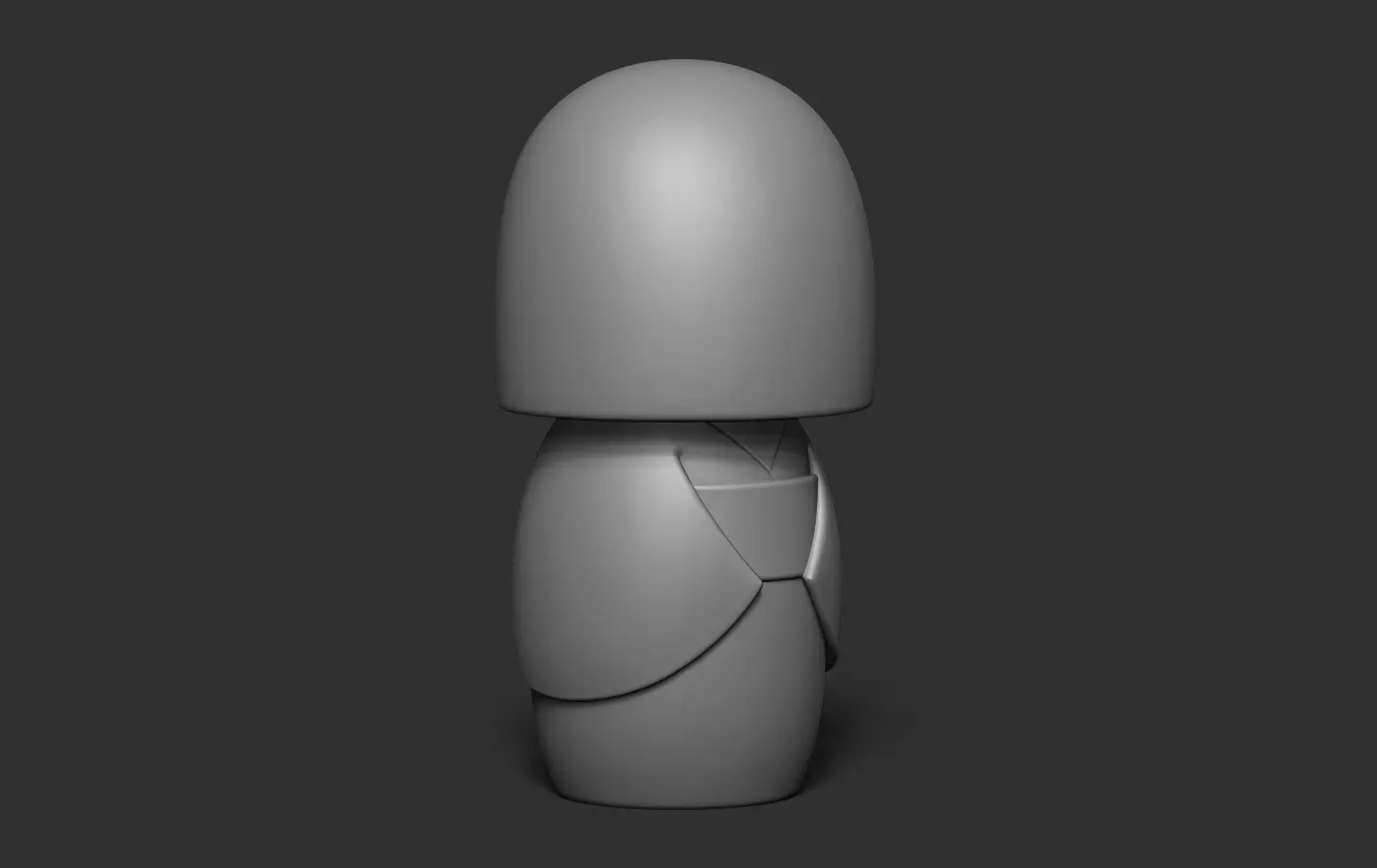 Kokeshi 3D print model_13