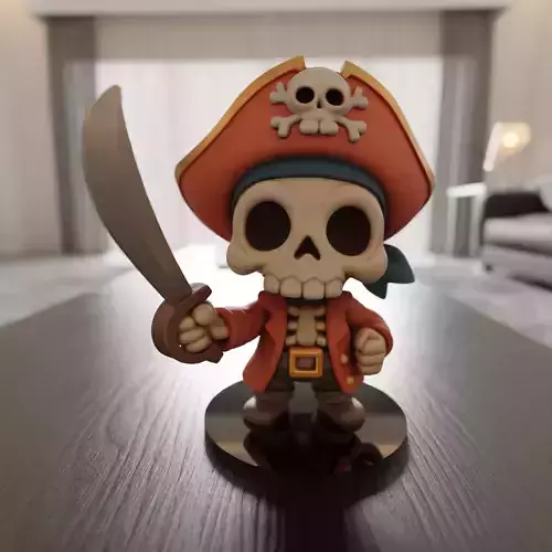 skull pirate chibi