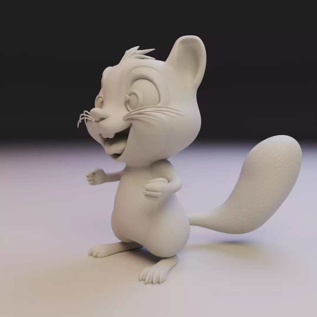 squirrel chibi 3D print model_9
