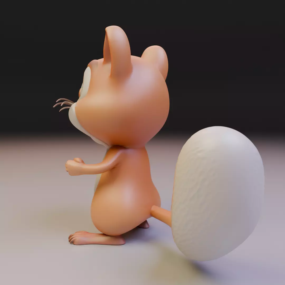 squirrel chibi 3D print model_8