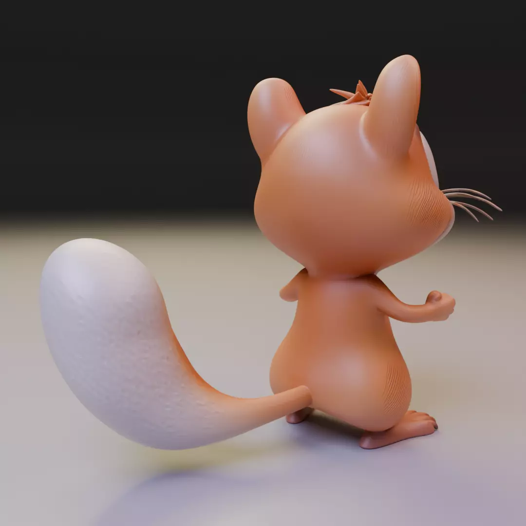 squirrel chibi 3D print model_14