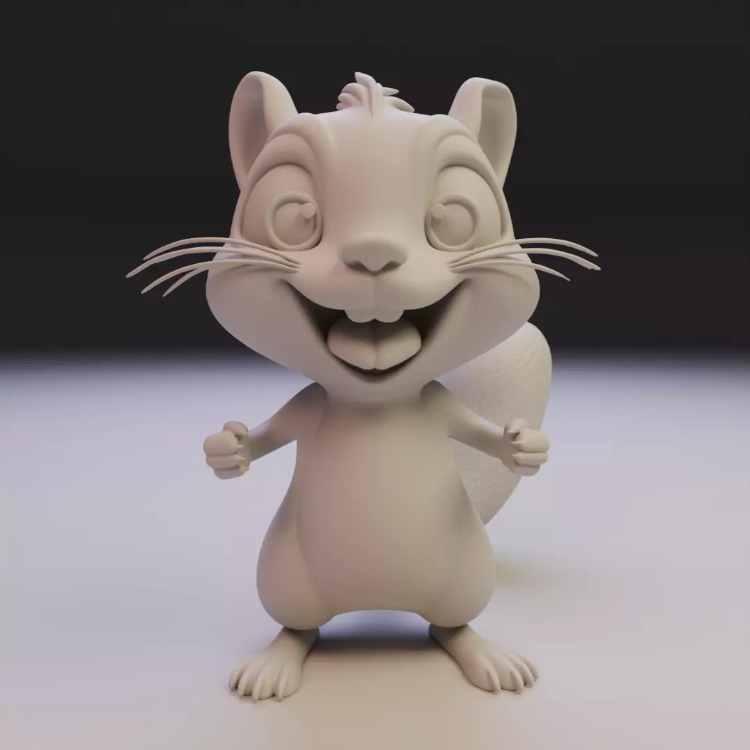 squirrel chibi 3D print model_15