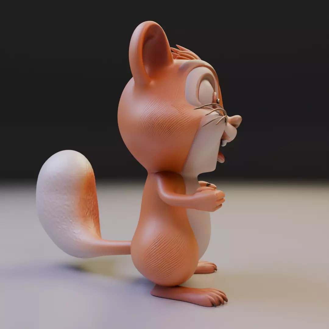 squirrel chibi 3D print model_2