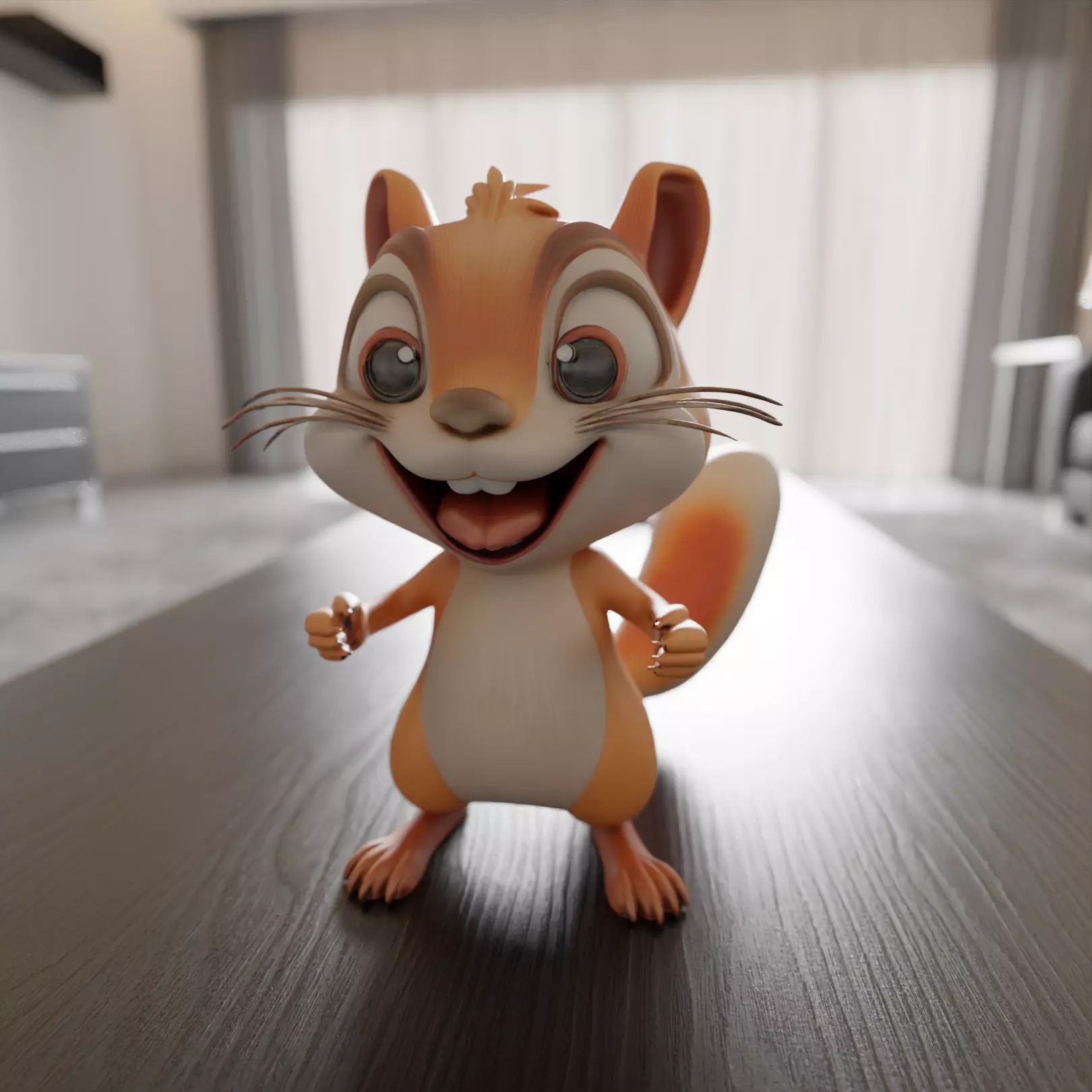 squirrel chibi 3D print model_0