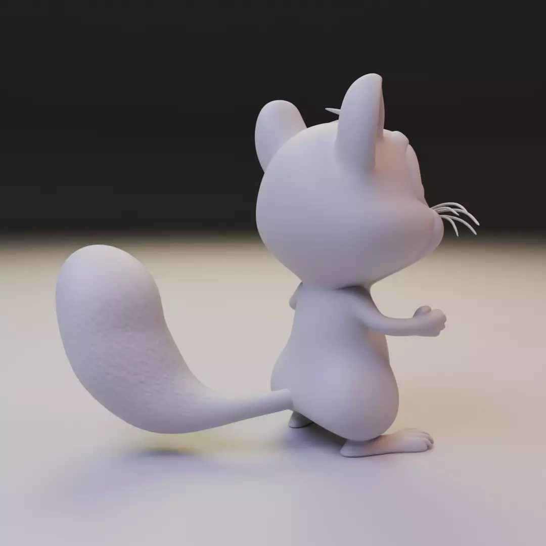 squirrel chibi 3D print model_5