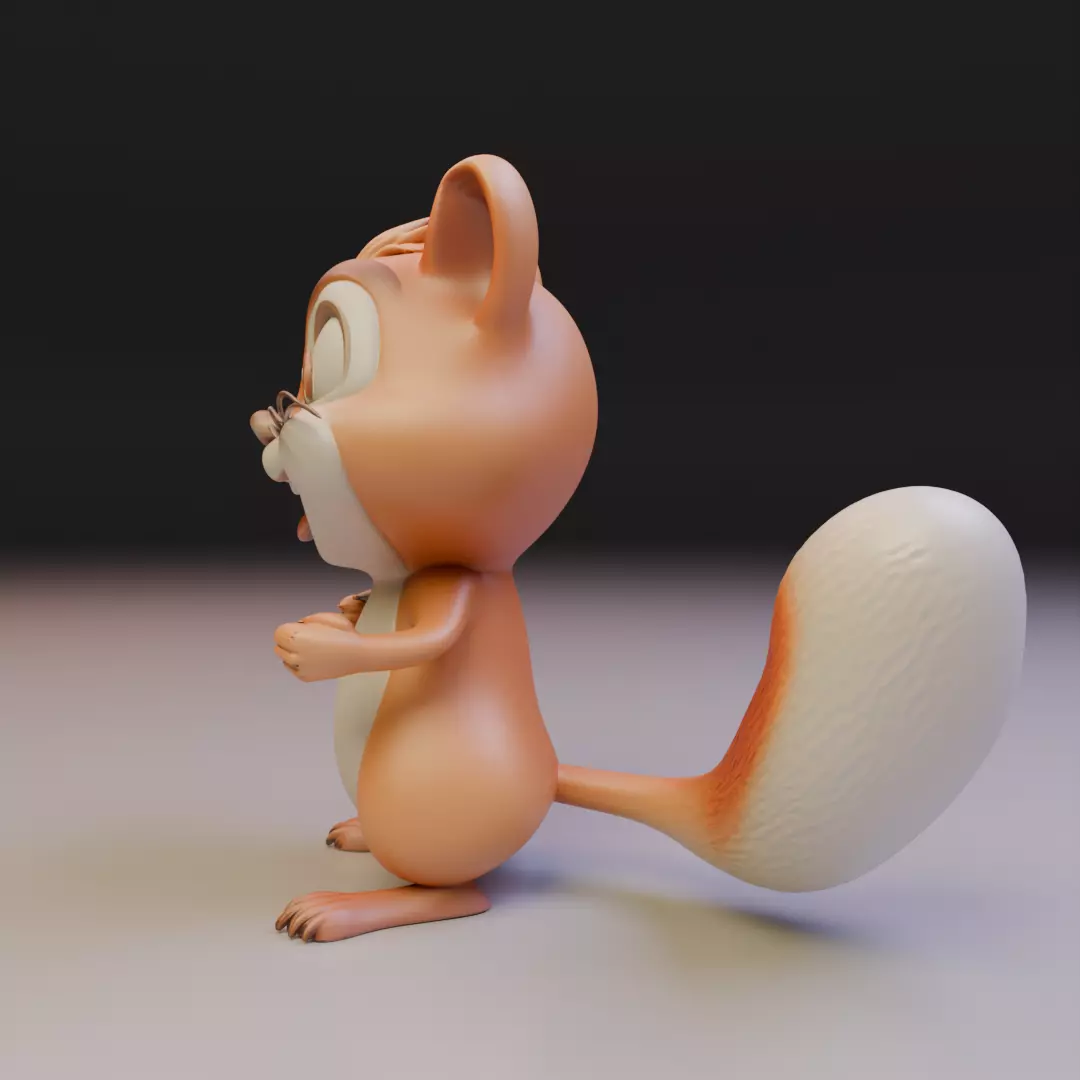 squirrel chibi 3D print model_4
