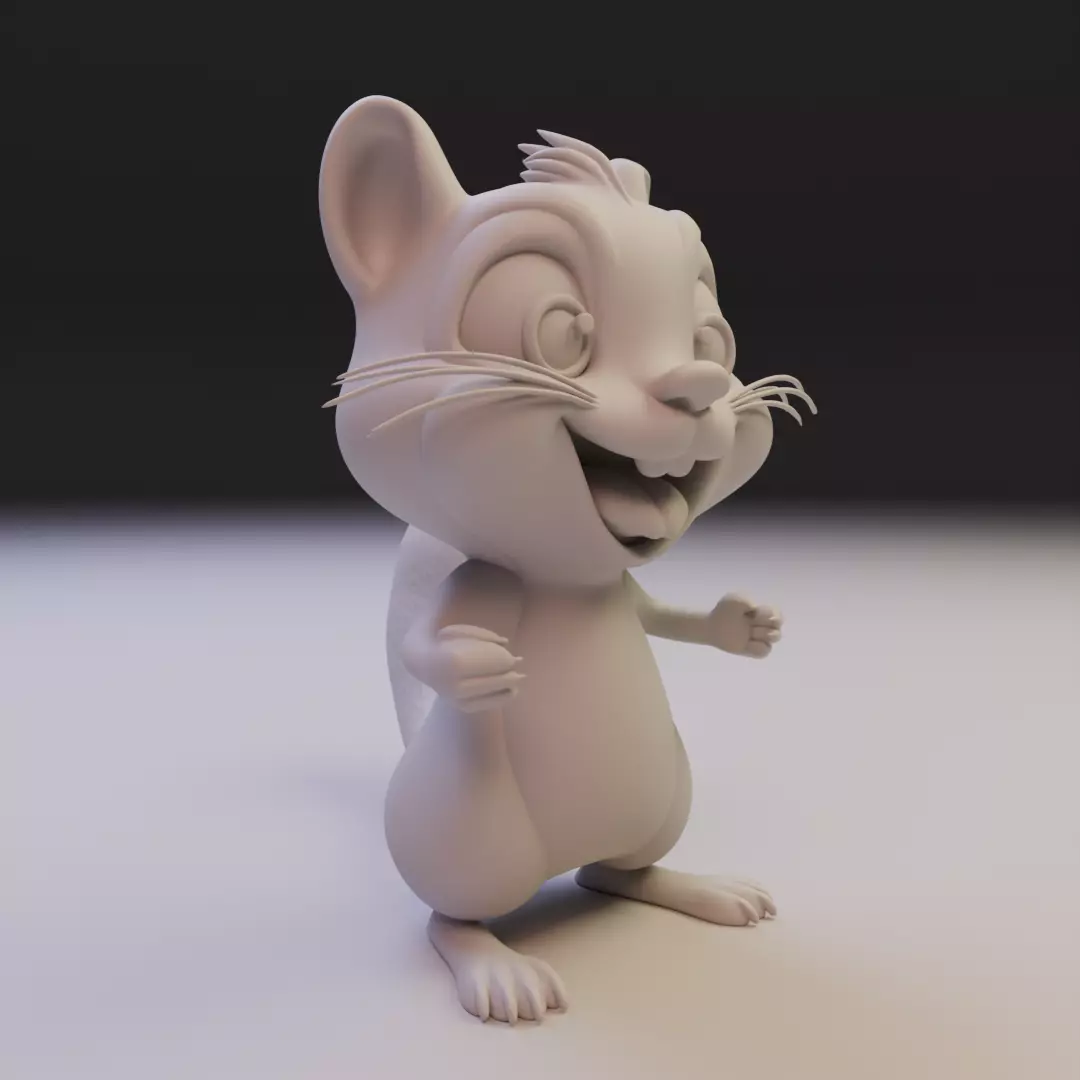 squirrel chibi 3D print model_11