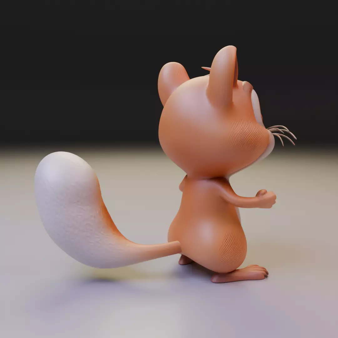 squirrel chibi 3D print model_6