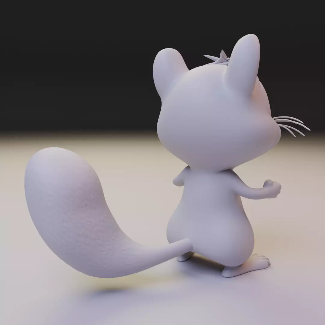 squirrel chibi 3D print model_13