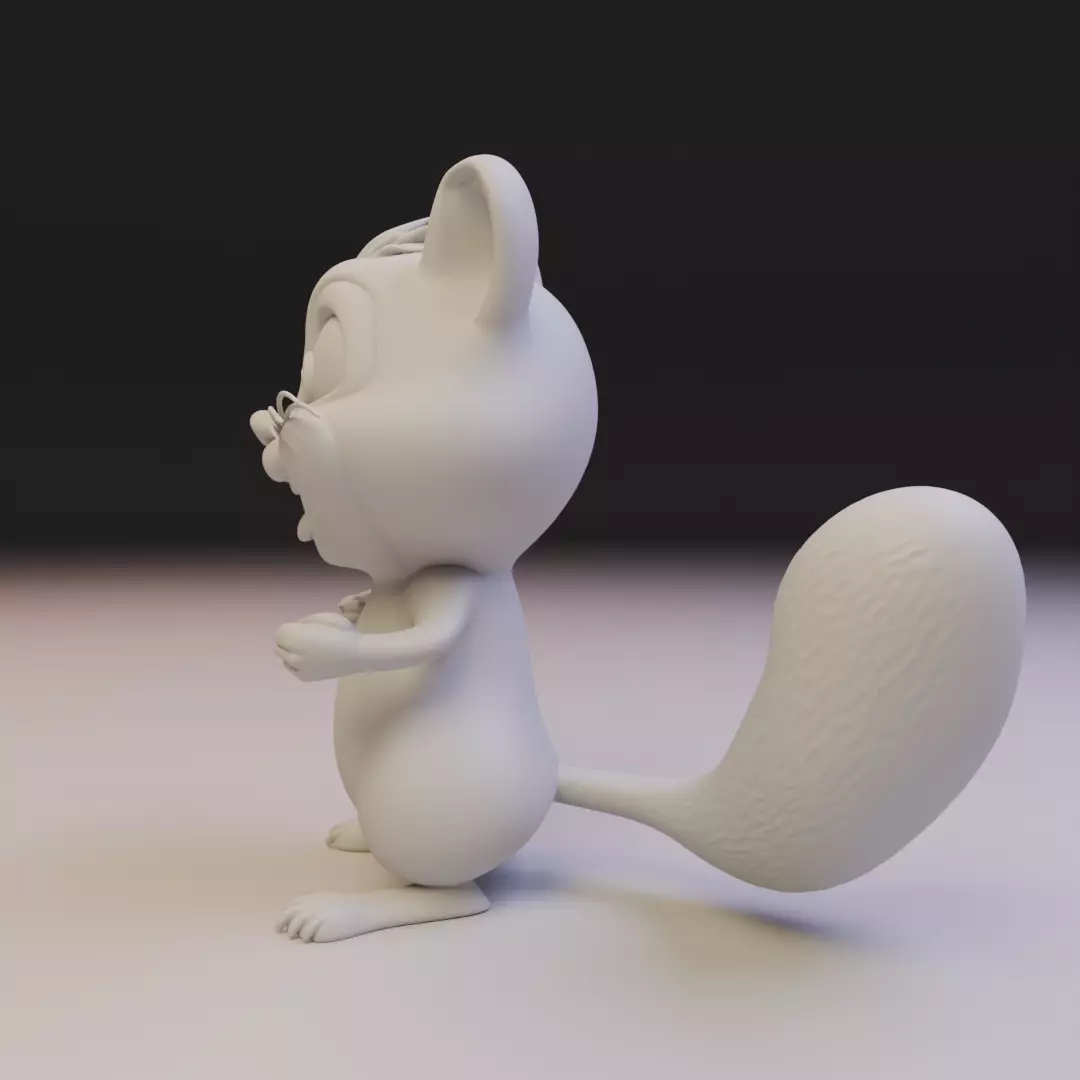 squirrel chibi 3D print model_3