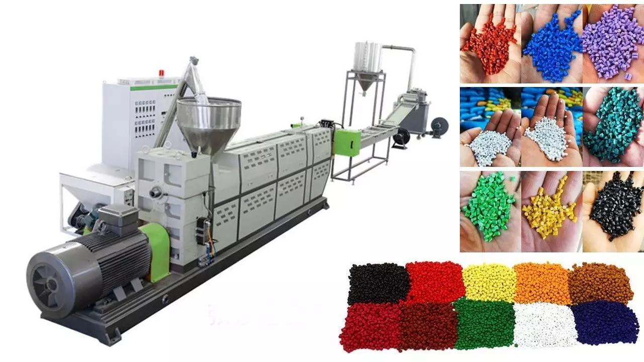 PVC PE PP ABS Granule Production Line - Plastic Recycling Line 3D model