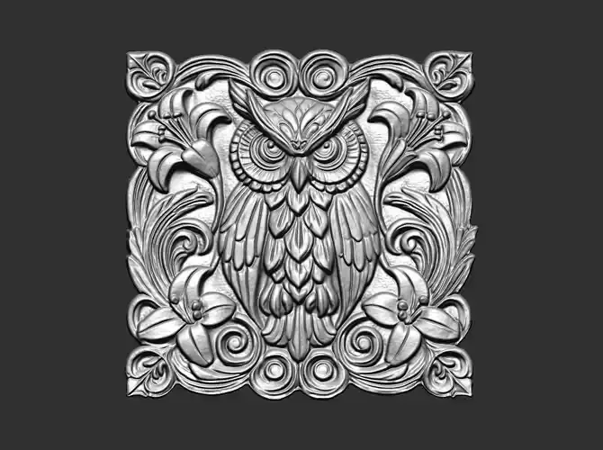 owl wall frame decor 