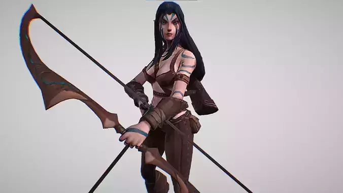 Ashe - Woad - League Of Legends - Champions Low-poly 3D model