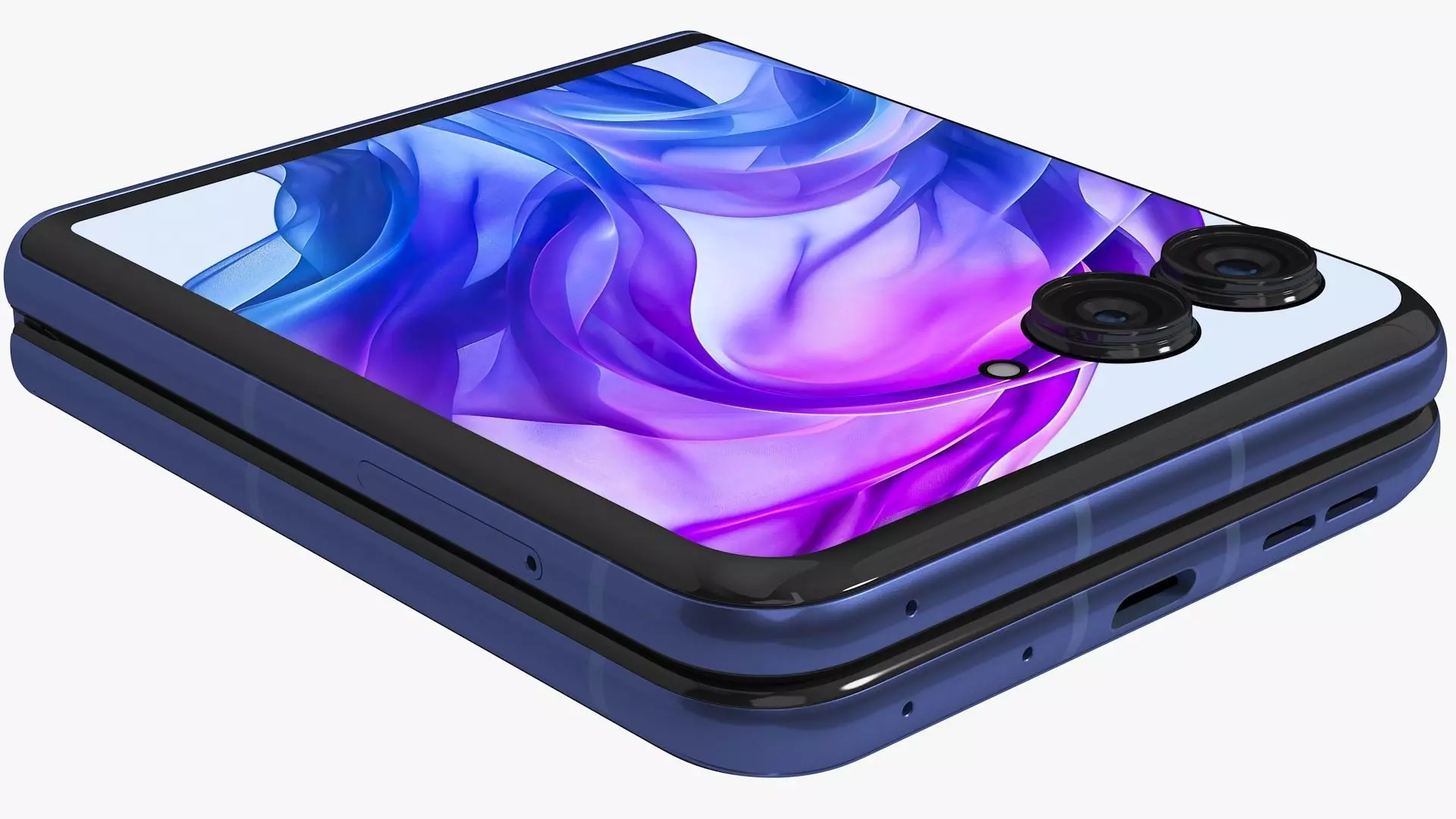 Motorola Razr 50 Ultra Blue Animated 3D model_17