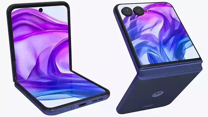 Motorola Razr 50 Ultra Blue Animated