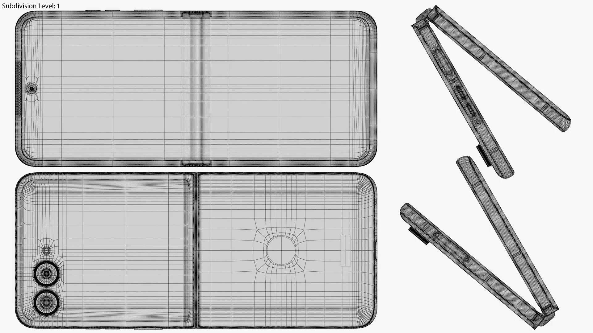 Motorola Razr 50 Ultra Blue Animated 3D model_23