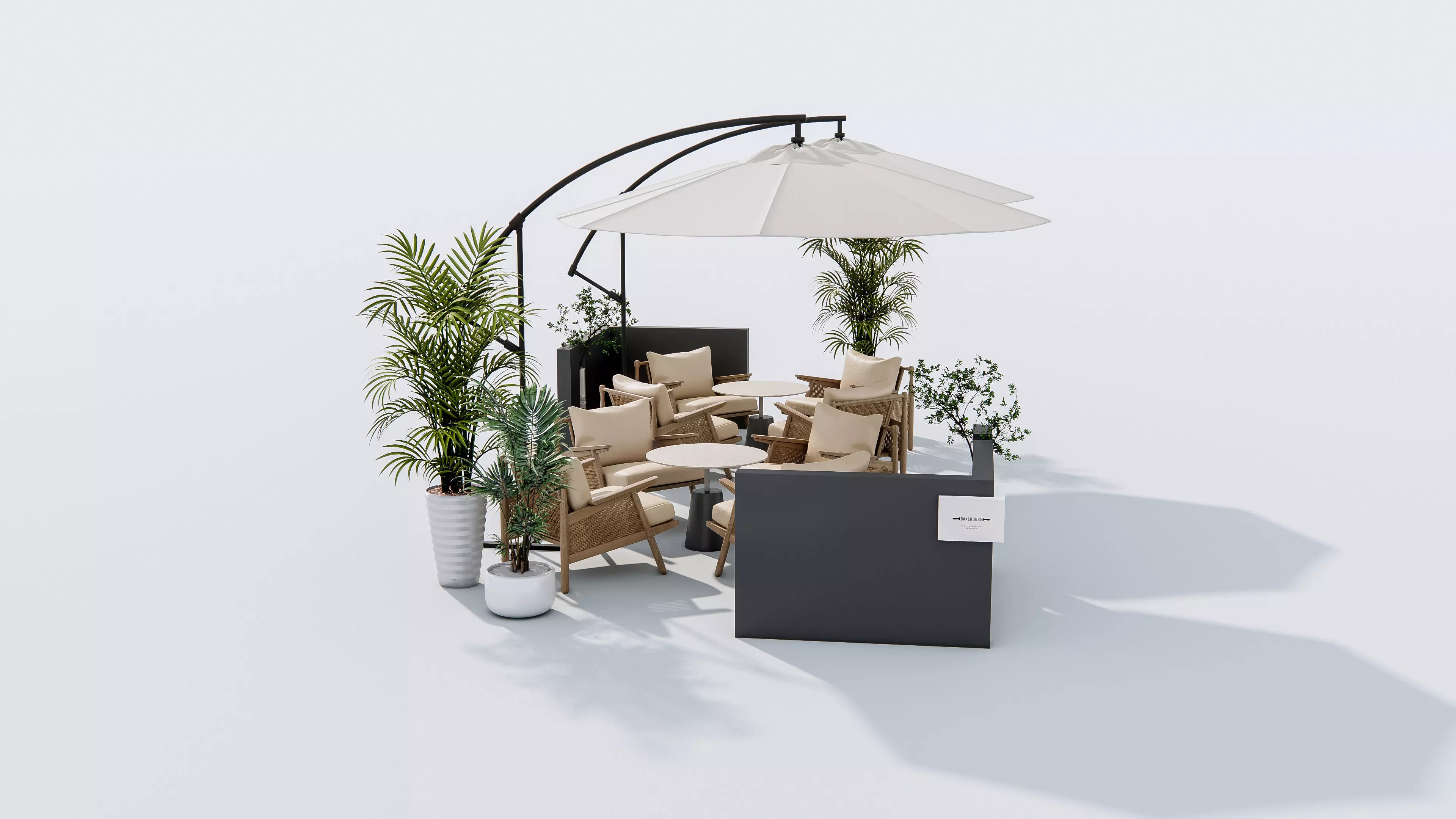 Outdoor Cafe and Restaurant Seating Elements 12 3D model_18