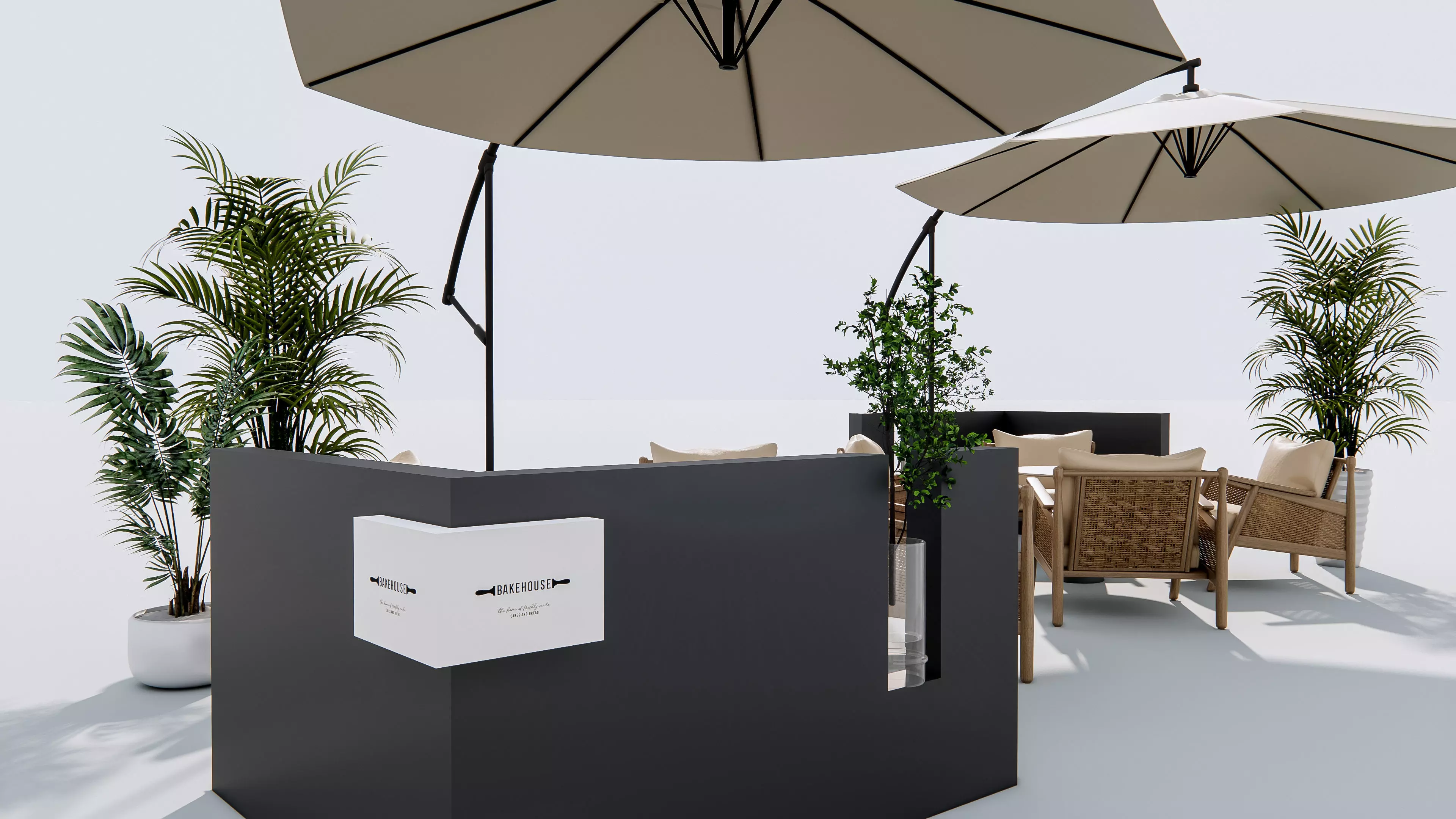 Outdoor Cafe and Restaurant Seating Elements 12 3D model_8