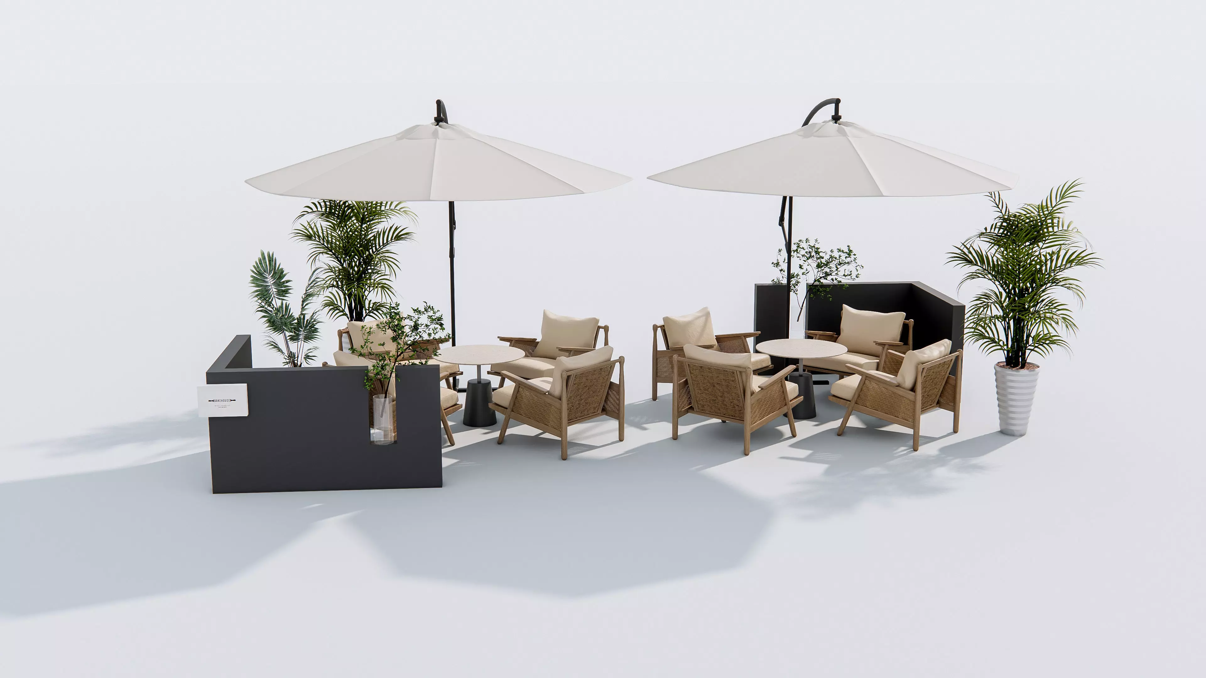 Outdoor Cafe and Restaurant Seating Elements 12 3D model_15
