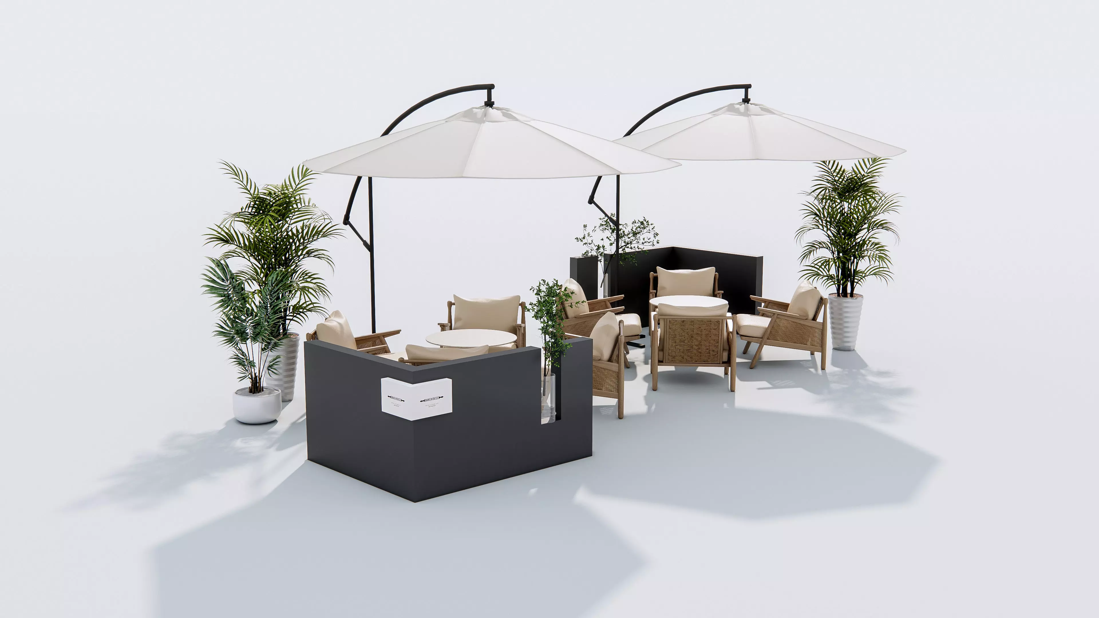 Outdoor Cafe and Restaurant Seating Elements 12 3D model_16