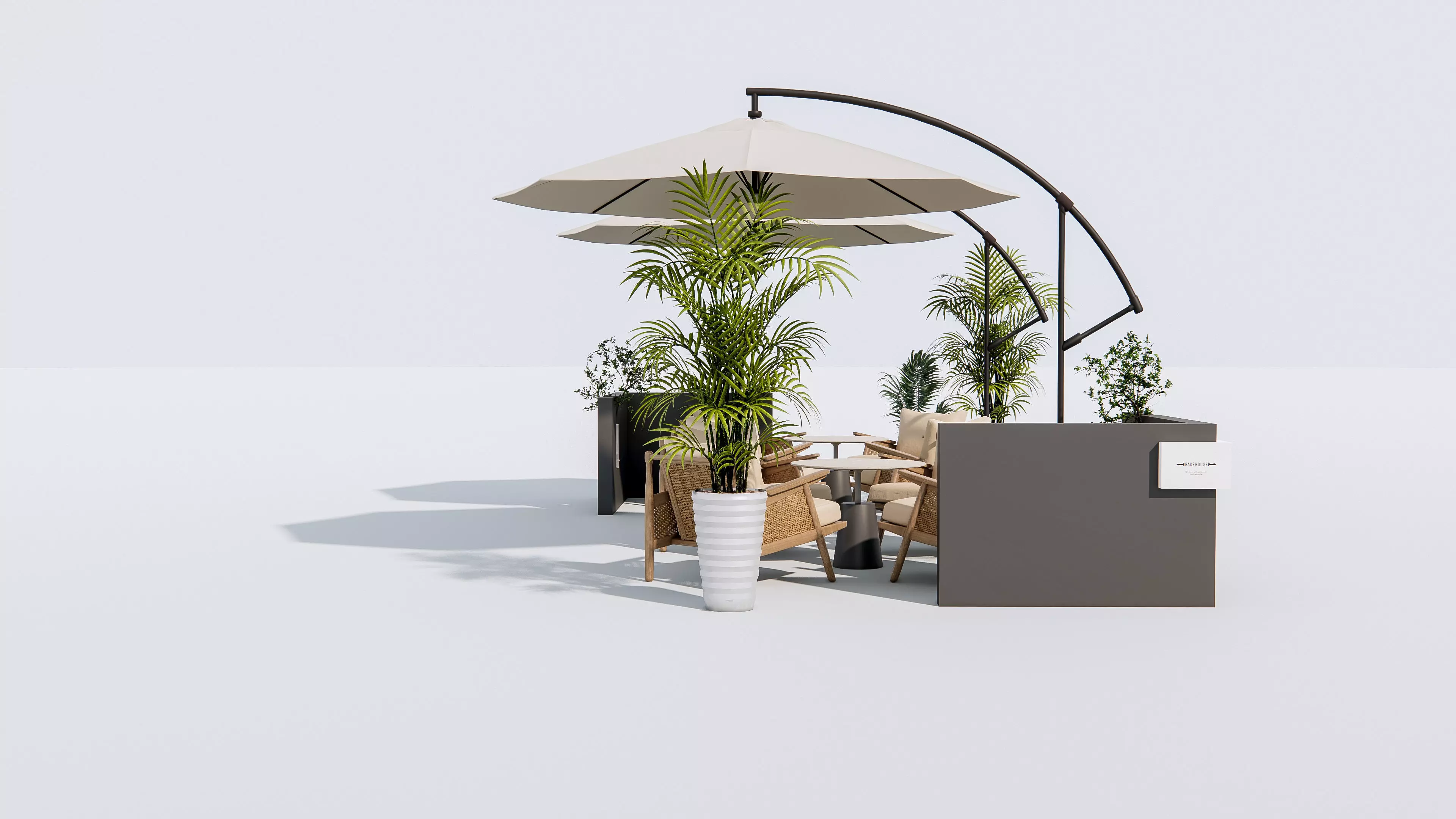 Outdoor Cafe and Restaurant Seating Elements 12 3D model_12