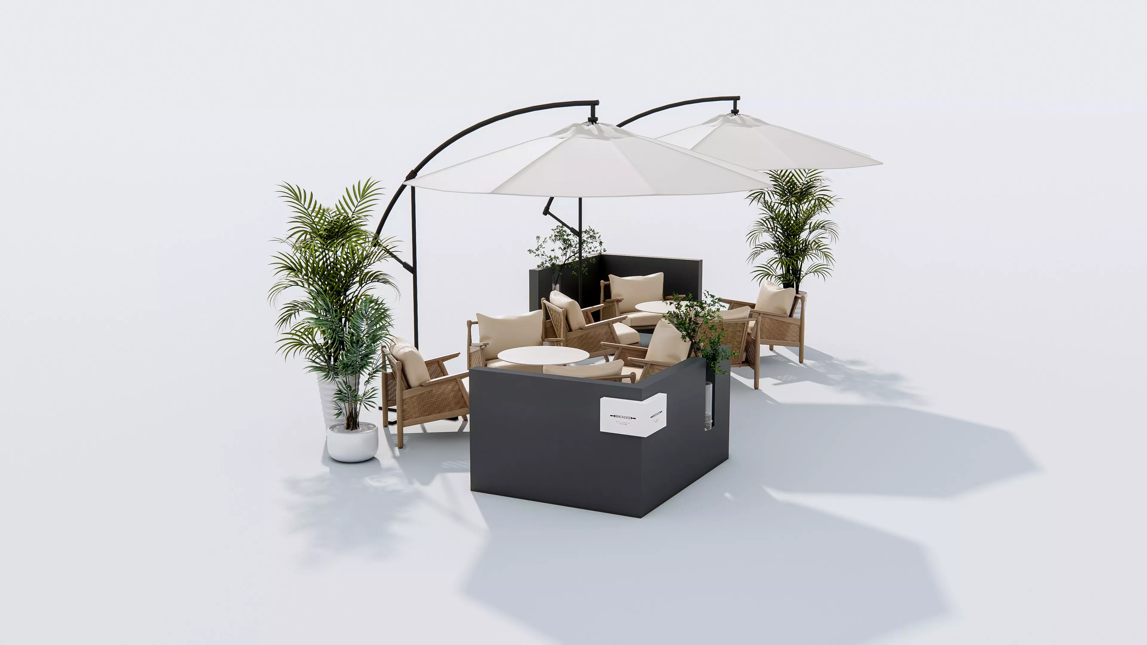 Outdoor Cafe and Restaurant Seating Elements 12 3D model_17