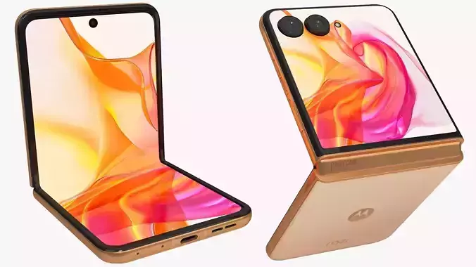 Motorola Razr 50 Ultra Peach Animated