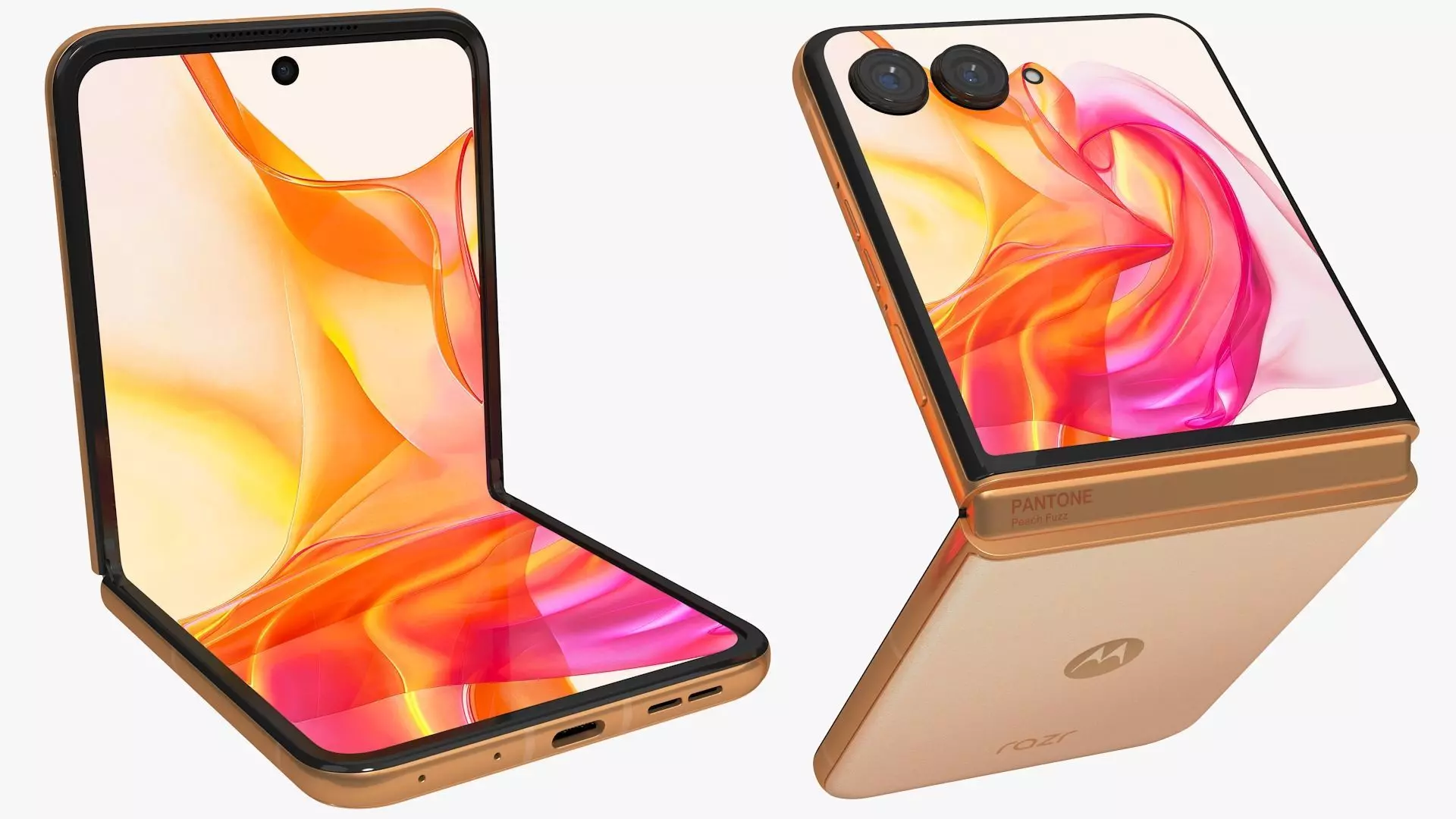 Motorola Razr 50 Ultra Peach Animated 3D model