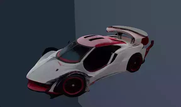 A futuristic sports car