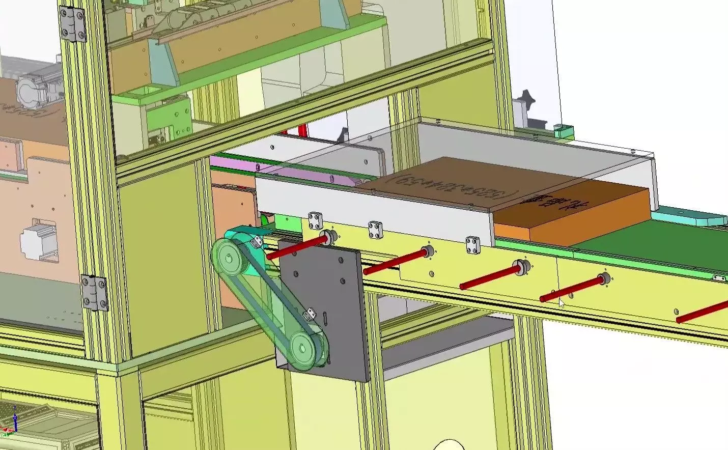 Automatic Box Packaging and Labeling Machine for Retail Cartons 3D model_15