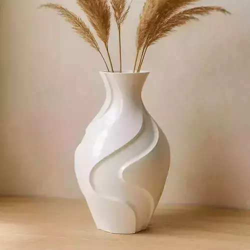 Modern Geometric Vase with Drainage No Supports