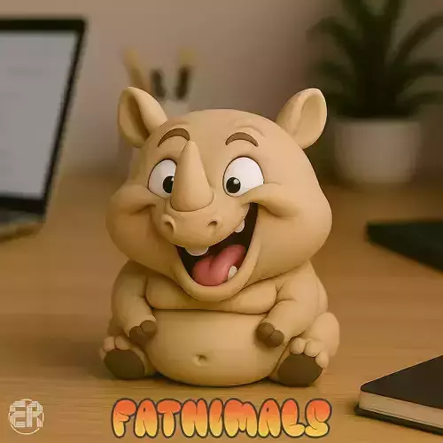 Rhinoceros - Fatnimals Collection 3D print model
