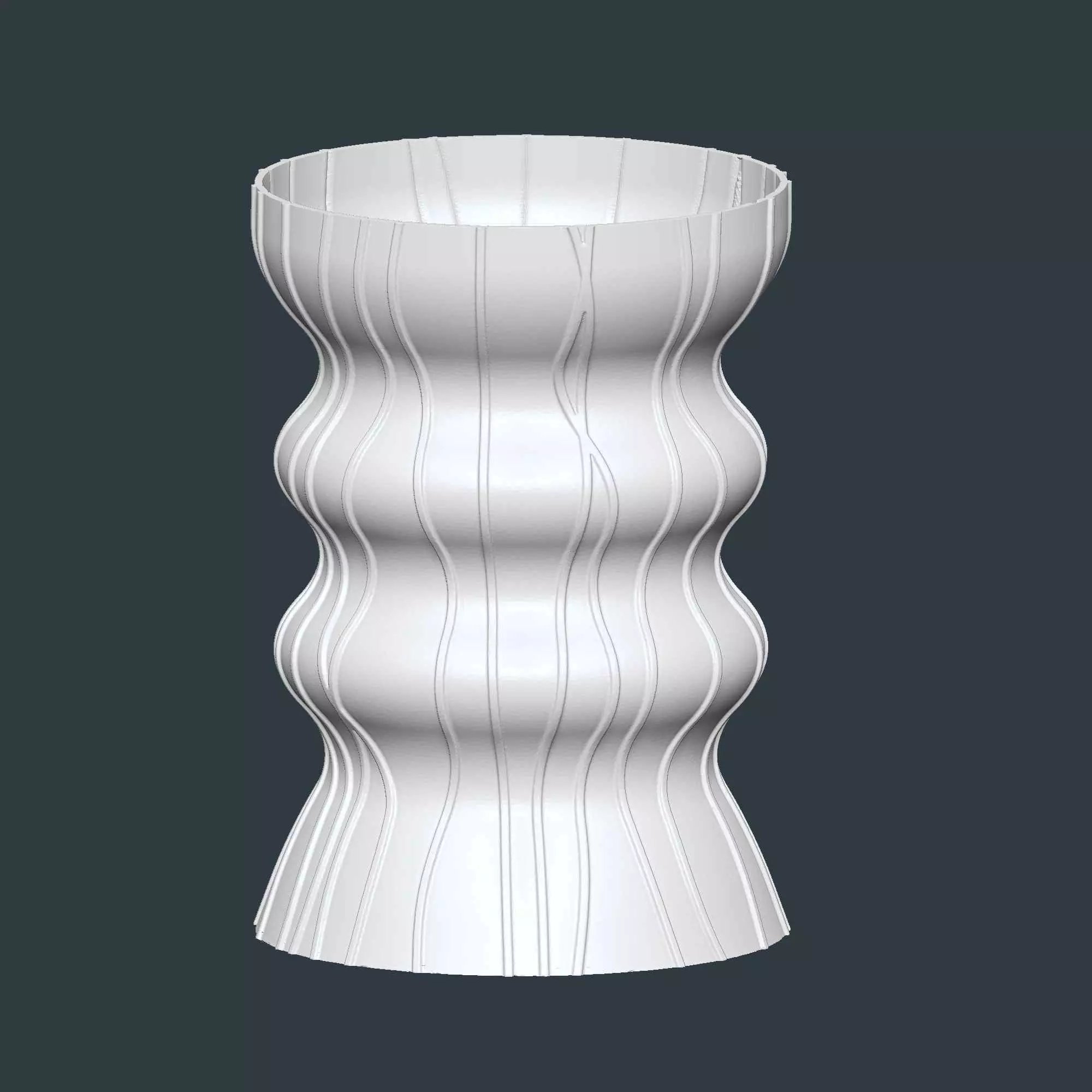 Modern Stylish Flower Vase 3D Print No Supports 3D print model_6