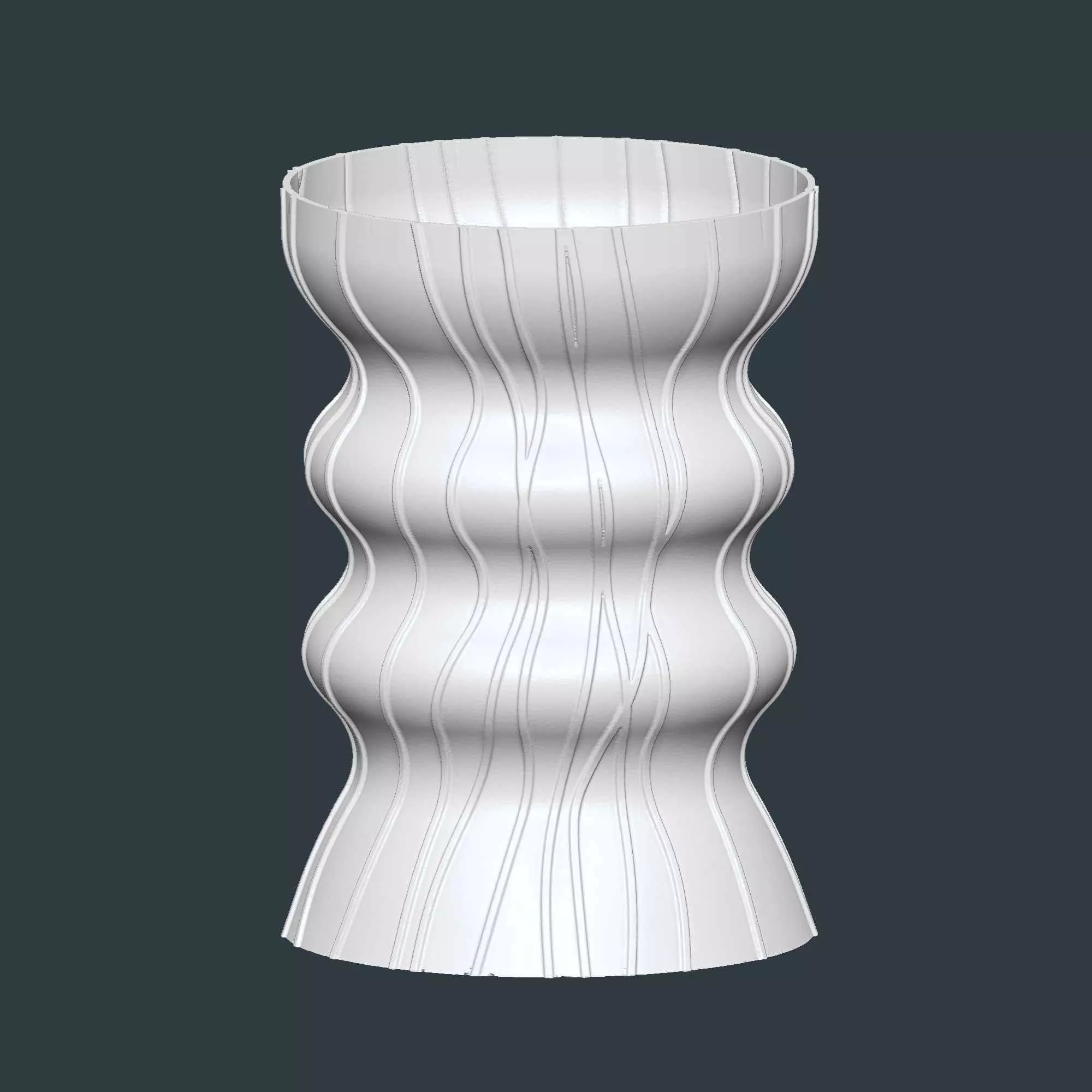 Modern Stylish Flower Vase 3D Print No Supports 3D print model_8