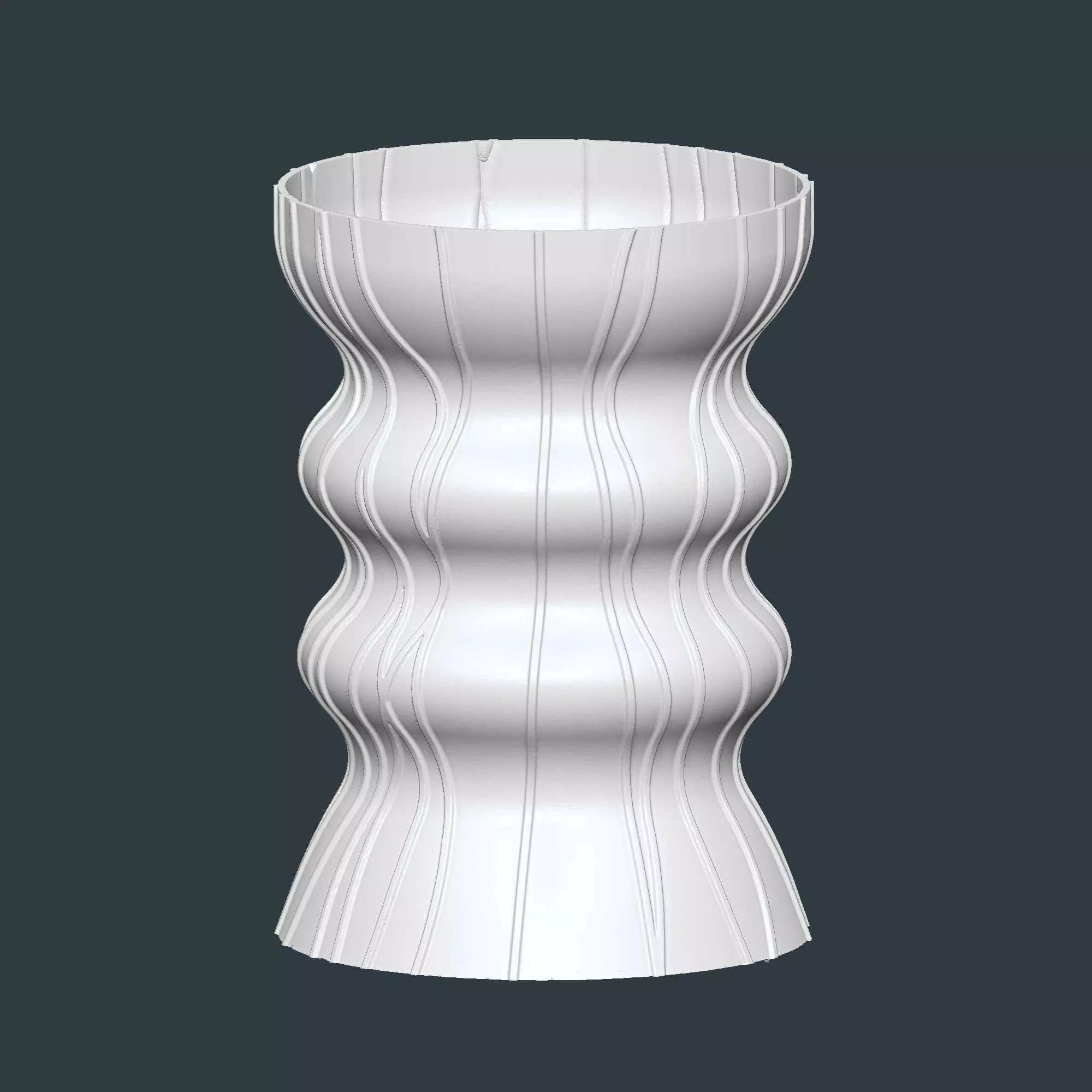 Modern Stylish Flower Vase 3D Print No Supports 3D print model_9