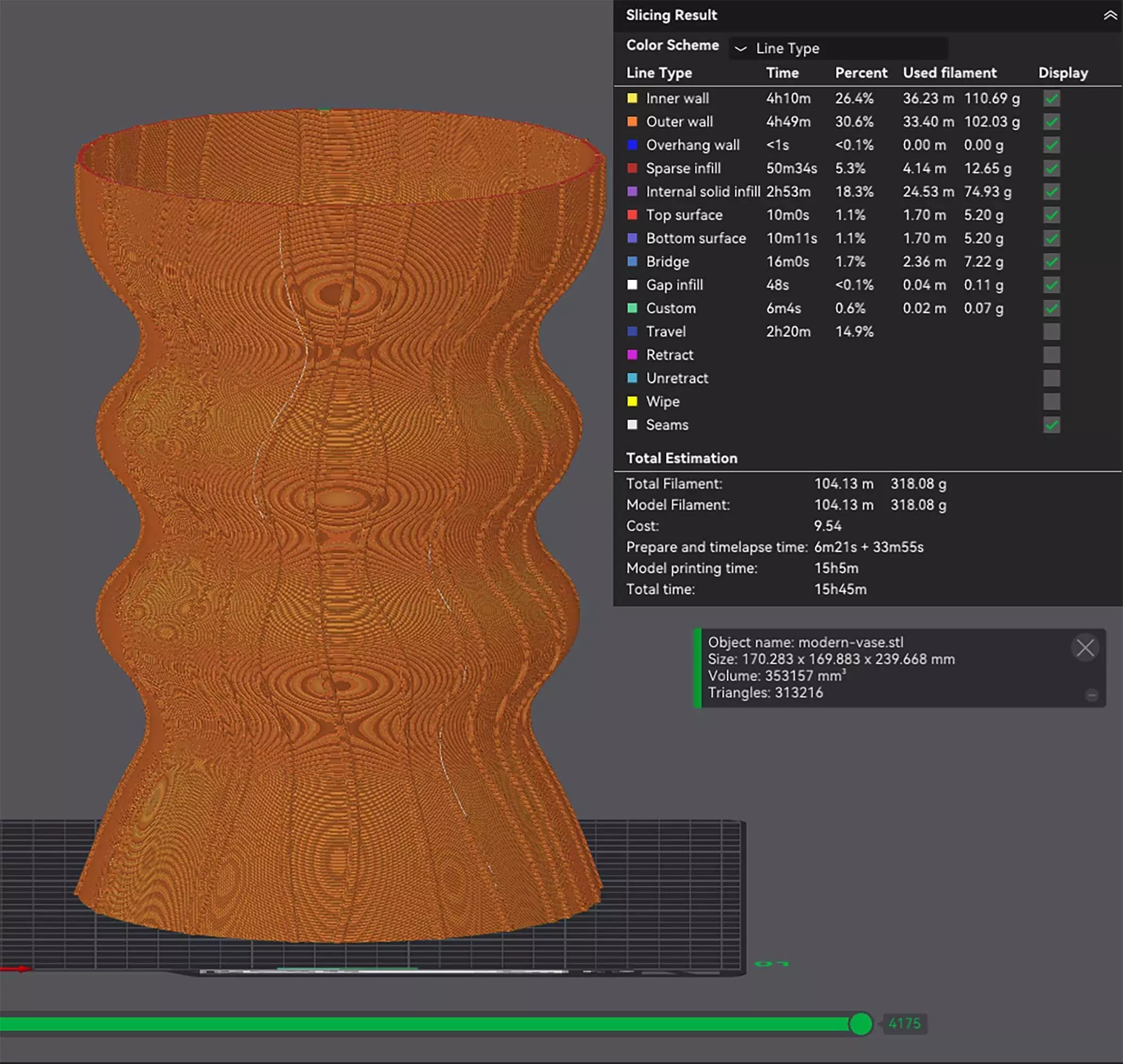 Modern Stylish Flower Vase 3D Print No Supports 3D print model_2