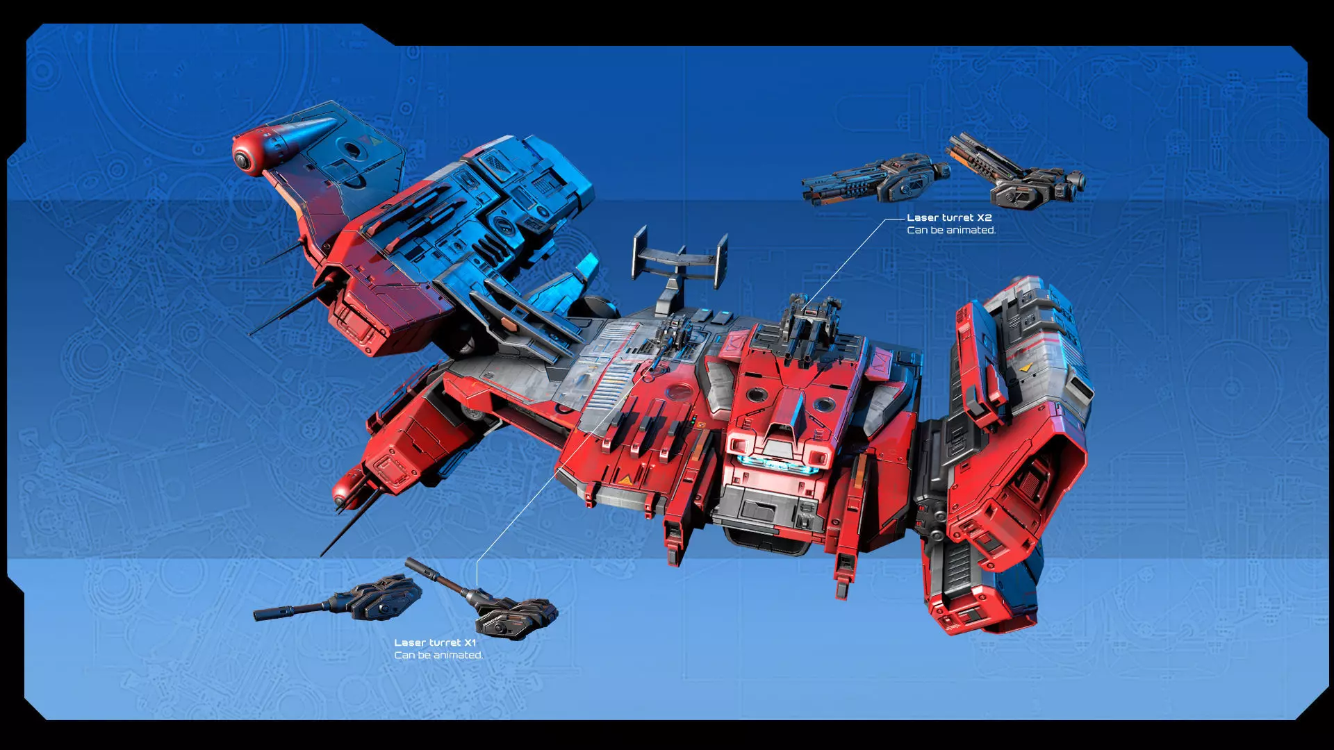 STARSHIPS - Pack06 Low-poly 3D model_18