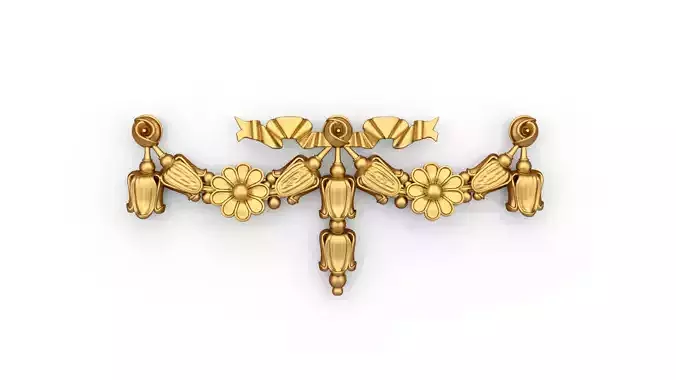 classic decorative swag onlay cnc 3d printing stl 08