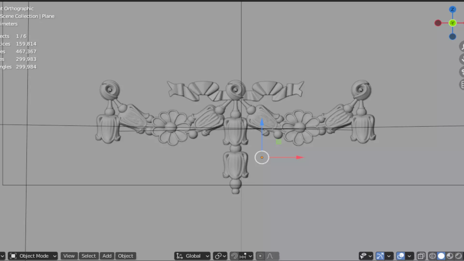 classic decorative swag onlay cnc 3d printing stl 08 3D print model_4