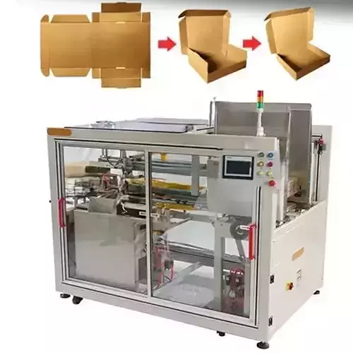 Automatic Carton Box Folding and Forming Machine