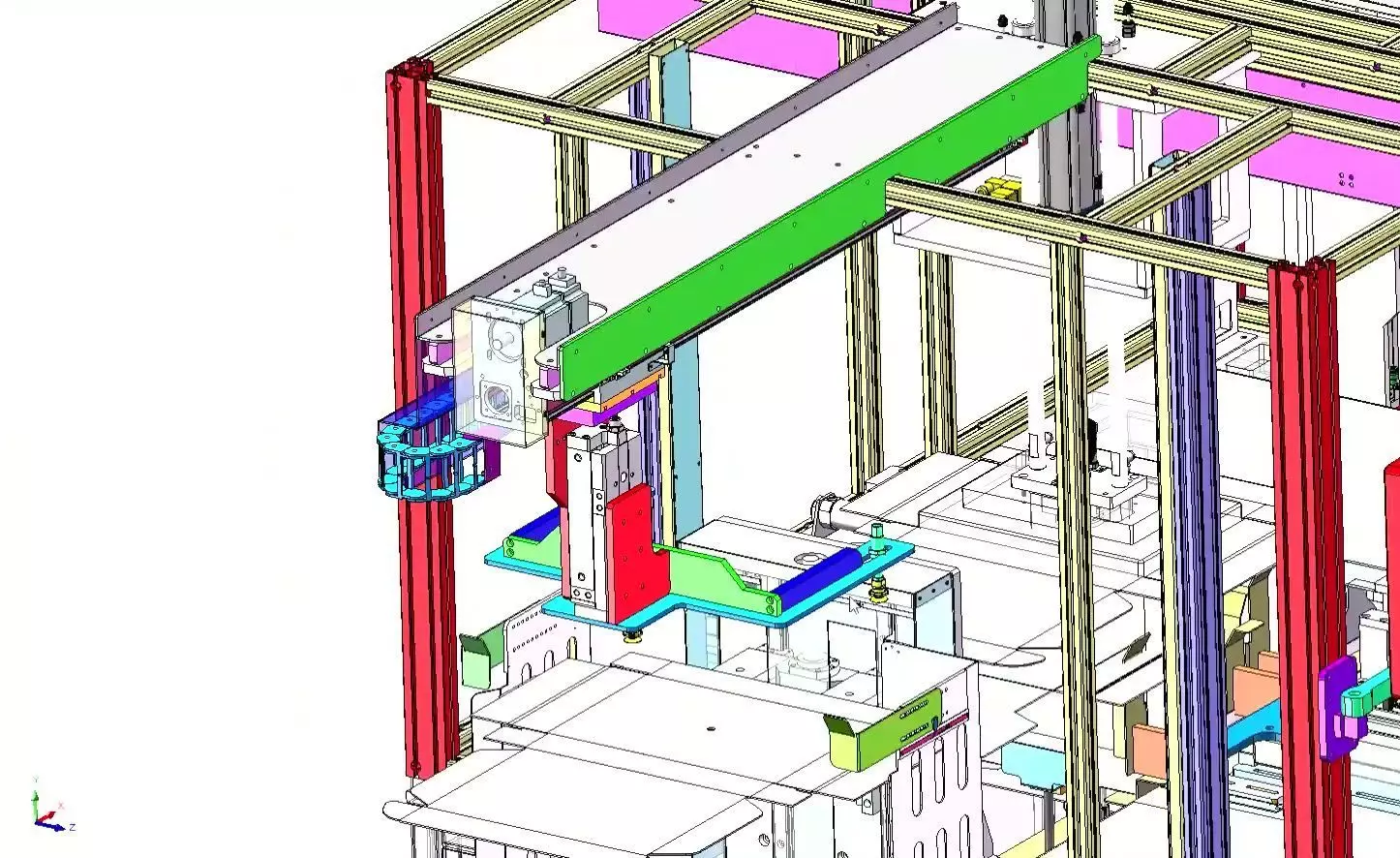 Automatic Carton Box Folding and Forming Machine 3D model_22