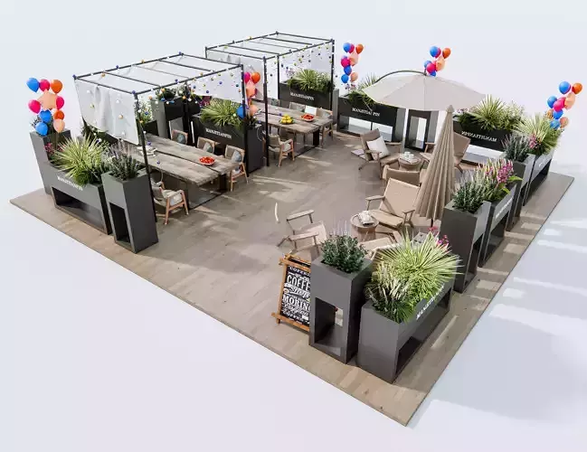 Outdoor Cafe and Restaurant Seating Elements 14