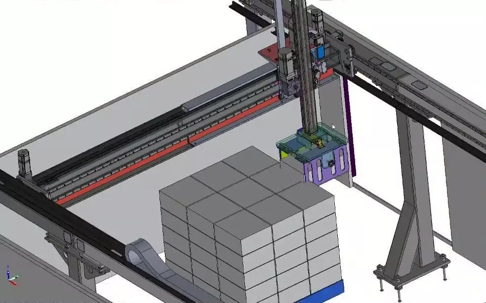 High-Speed Smart Palletizer CNC Gantry for Carton and Bag Stack 3D model_18