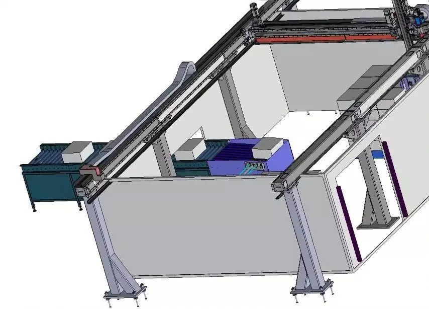 High-Speed Smart Palletizer CNC Gantry for Carton and Bag Stack 3D model_26
