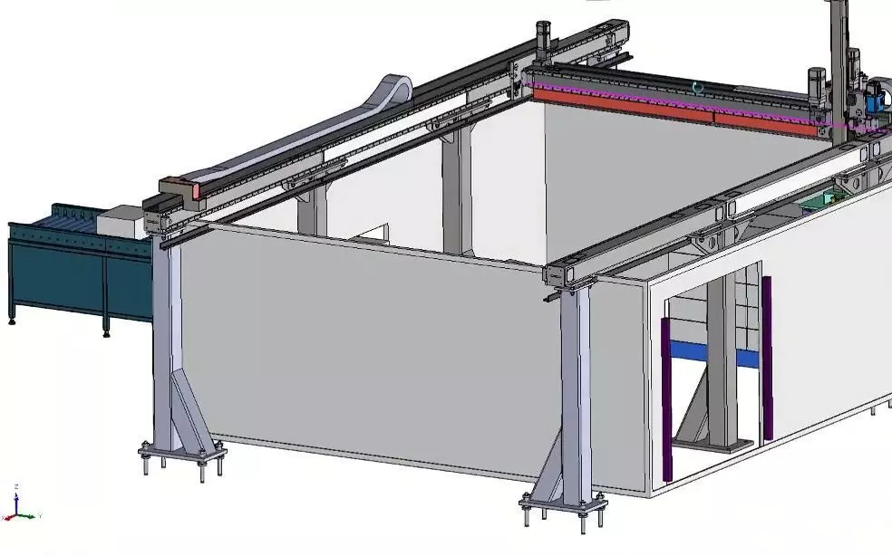 High-Speed Smart Palletizer CNC Gantry for Carton and Bag Stack 3D model_4