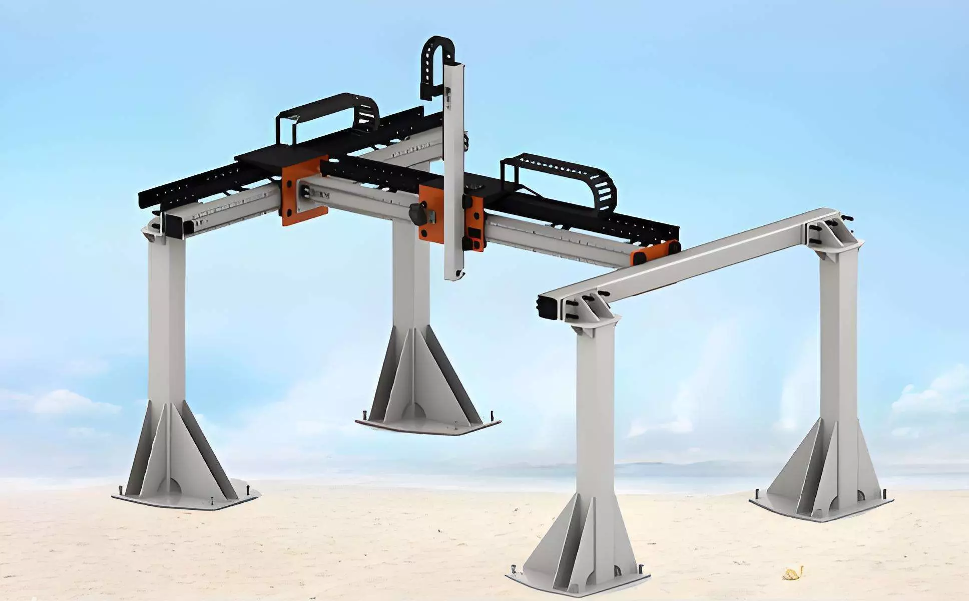 High-Speed Smart Palletizer CNC Gantry for Carton and Bag Stack 3D model_5