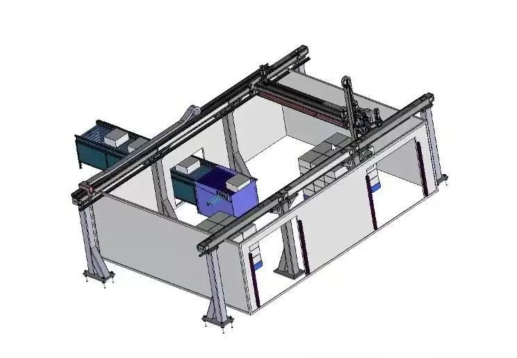 High-Speed Smart Palletizer CNC Gantry for Carton and Bag Stack 3D model_6