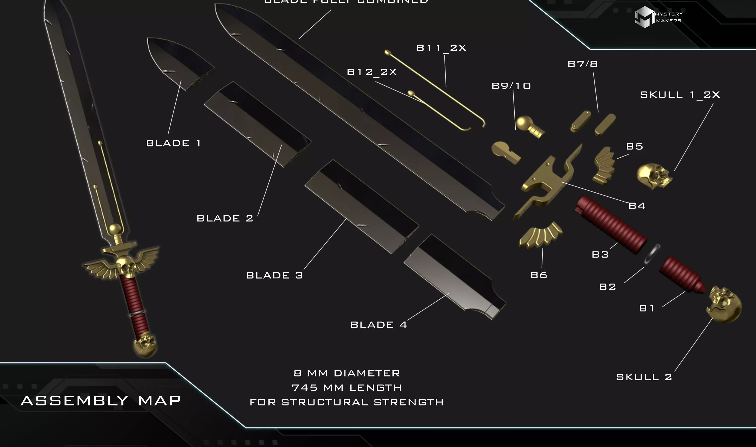 Power sword 3D print model_2