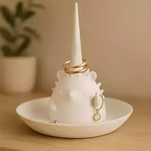 Hedgehog Ring Holder Jewelry Organizer No Supports